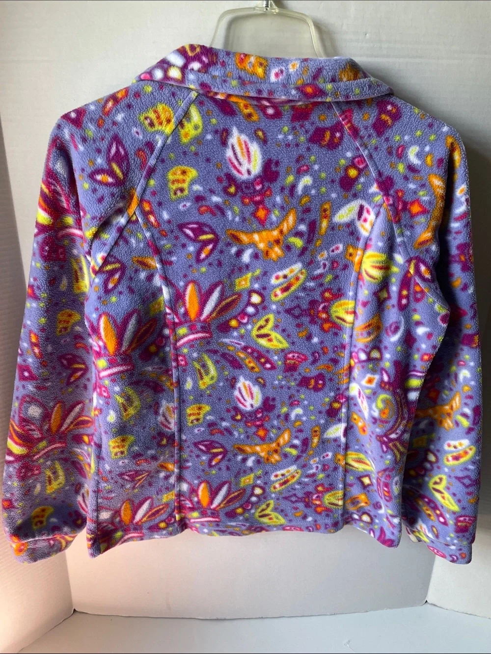 Columbia Girls Youth 14/16  Purple Floral Fleece Jacket